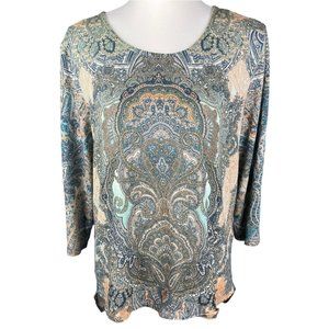 Chico's Long Sleeve Tunic Blouse